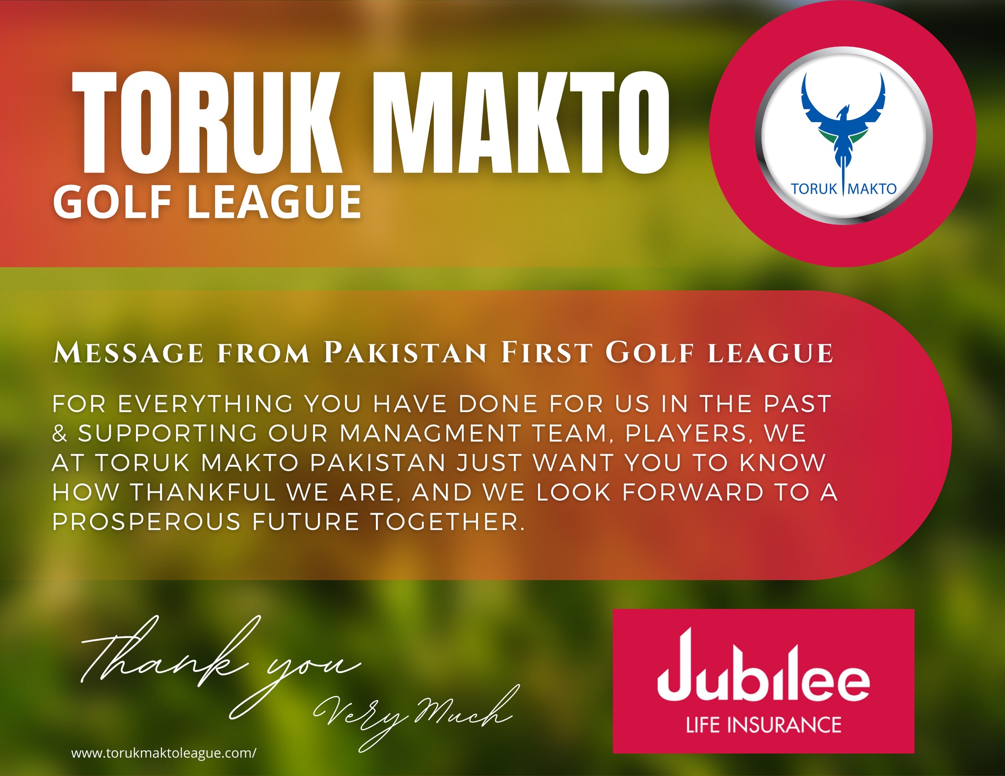 JUBILEE LIFE INSURANCE Main Brand Sponsor